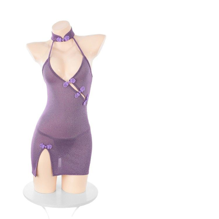 シースルーボタン付きディープVヒップスカート 5 LustFlox – Unleash Your Desire Ancient style slightly transparent deep V hip skirt - Product main picture 5