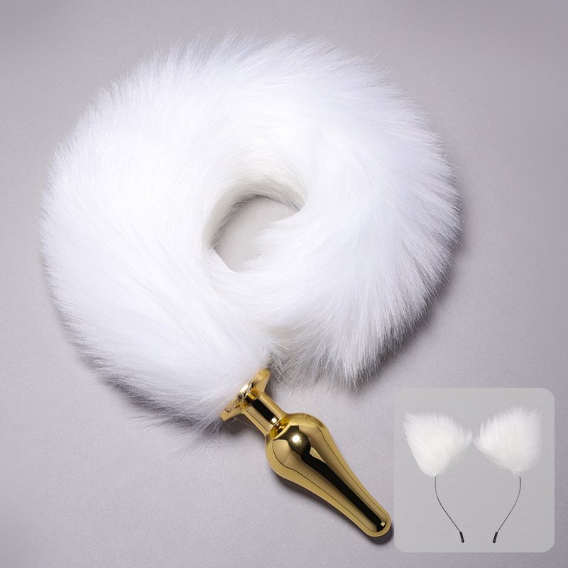 Fox ear headdress + insertable metal butt plug 7